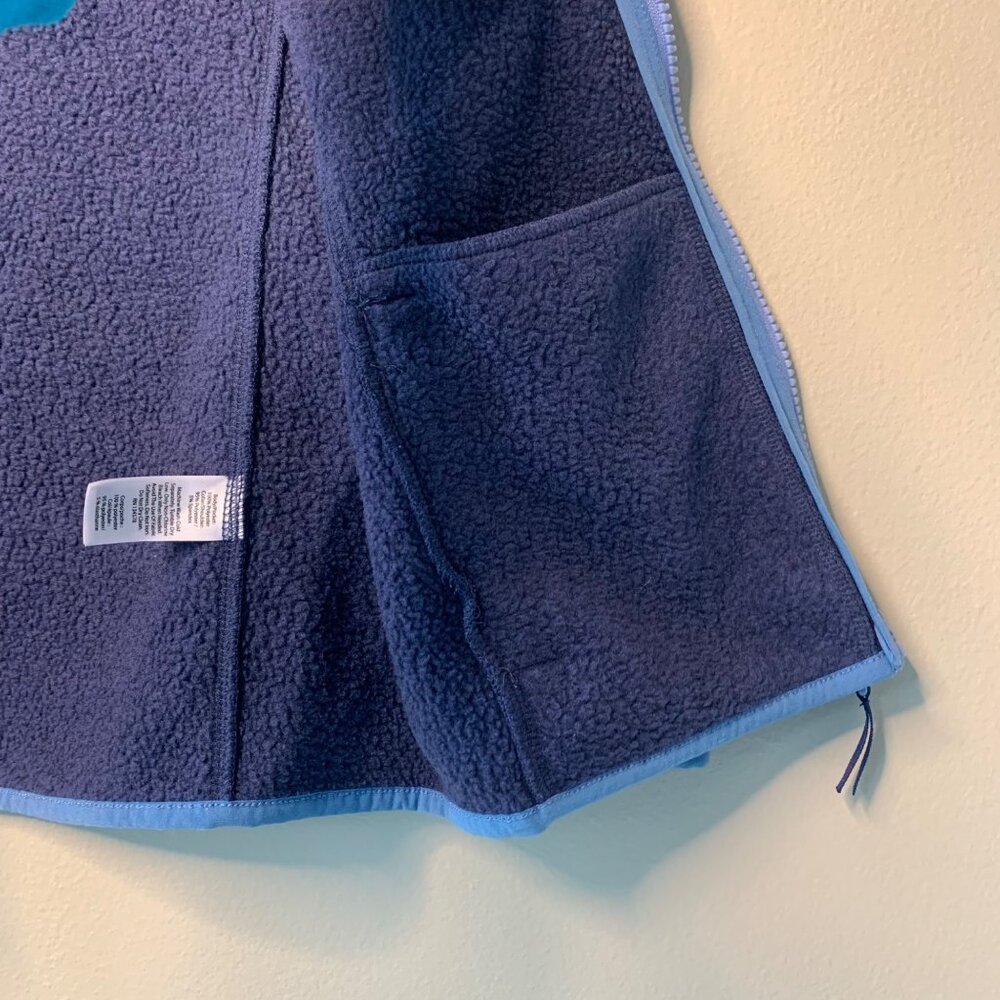 VINEYARD VINES Full Zip Fleece Jacket Girls 14 L Girl Blue Quilted Winter Large - Picture 8 of 10